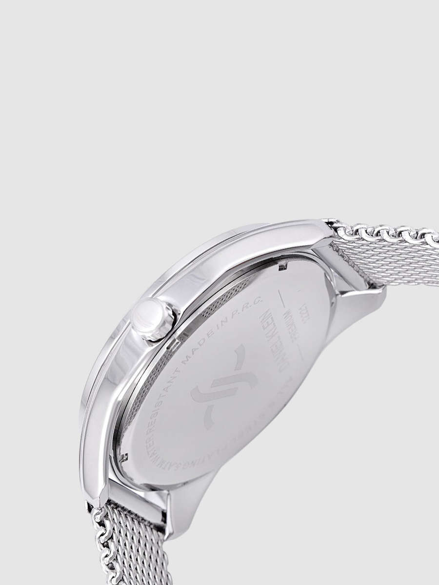 Daniel Klein Watch DK12221-2 Blue & Silver Bezel & Dial On Stainless Steel Mesh