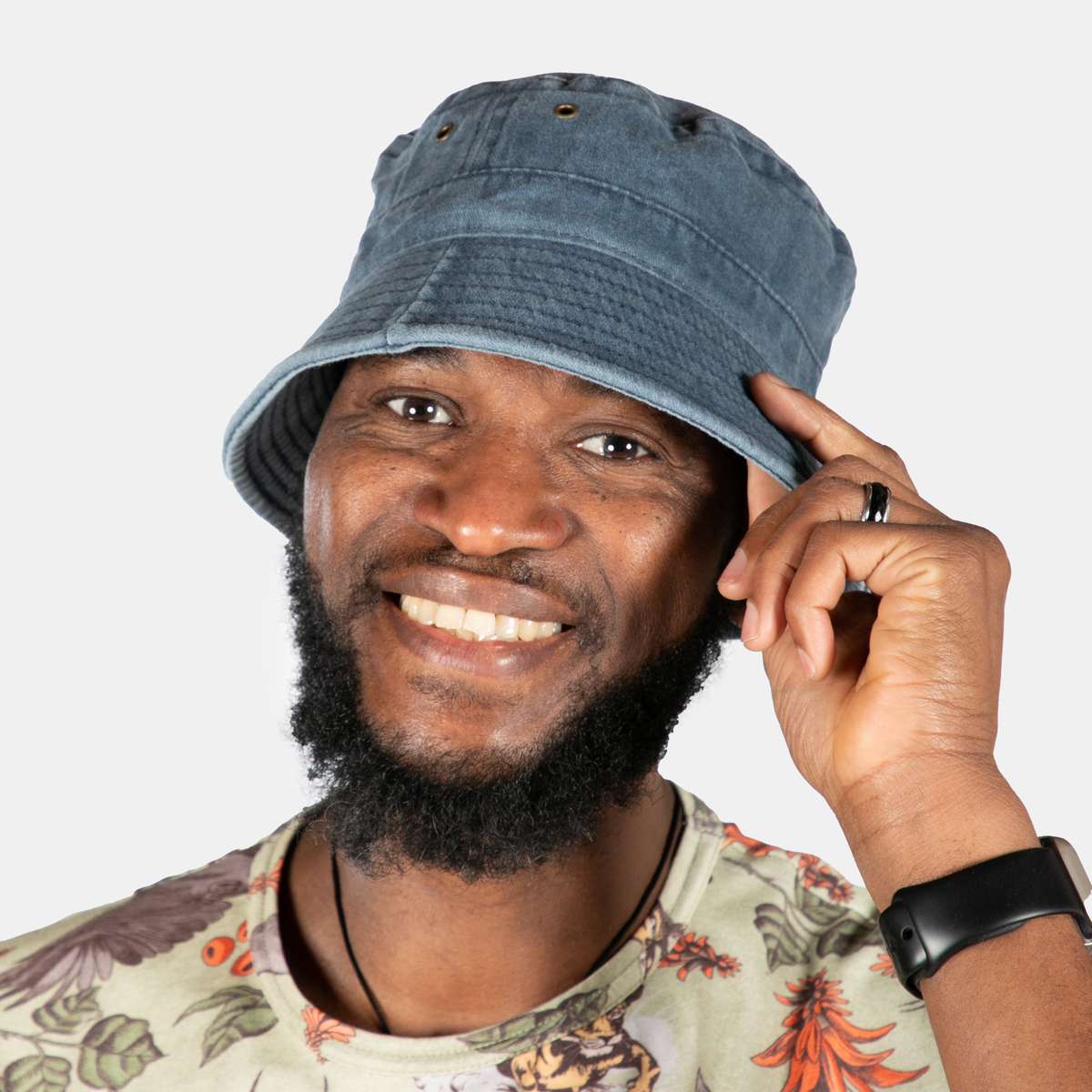 Men's African Sun Bucket Hat  - Blue