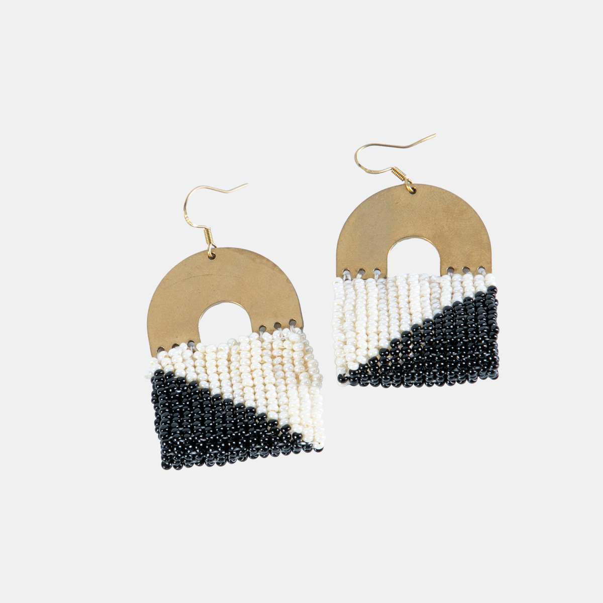 Ladies' Foldover Earrings - Black
