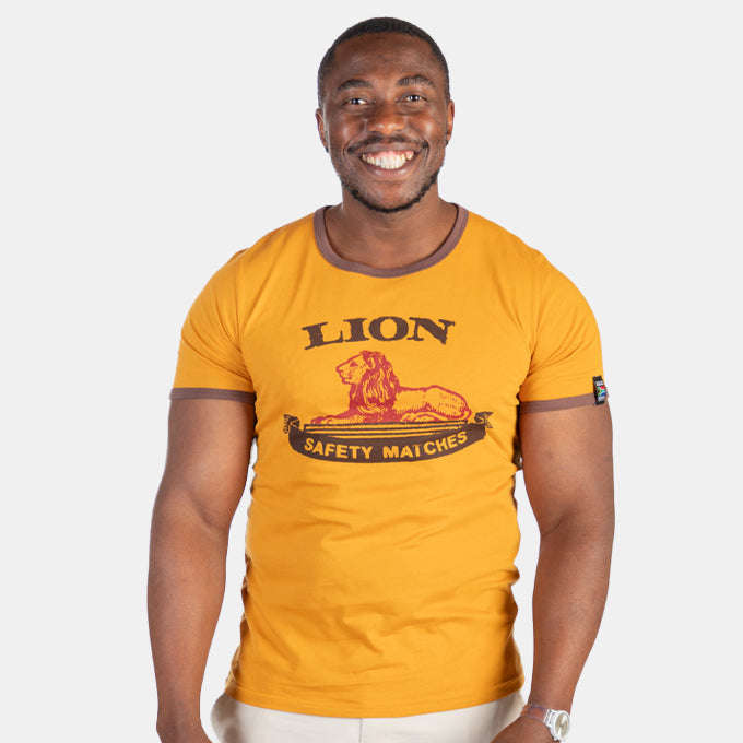 Men's Heritage Lion Matches T-Shirt - Mustard