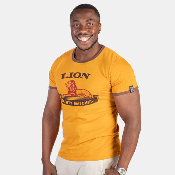 Men's Heritage Lion Matches T-Shirt - Mustard