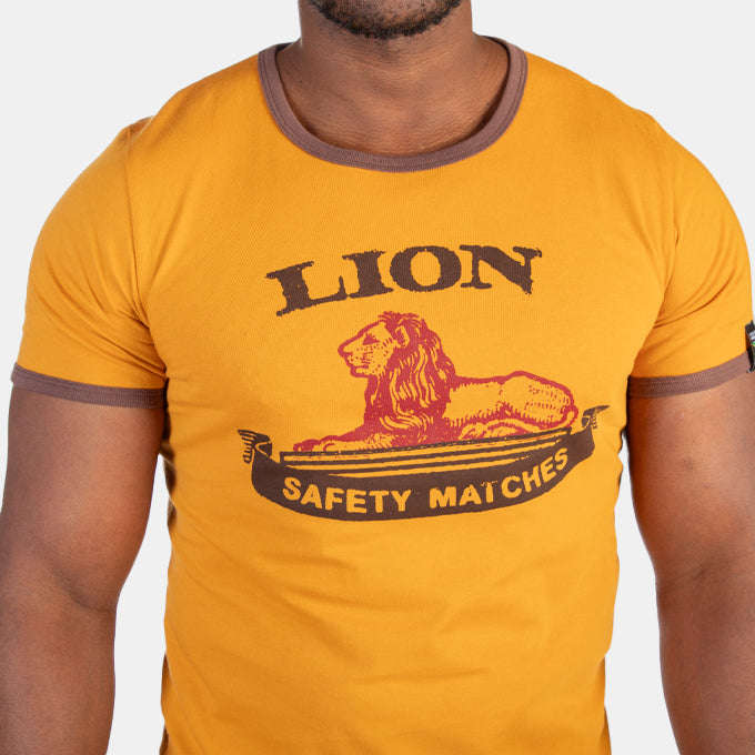 Men's Heritage Lion Matches T-Shirt - Mustard