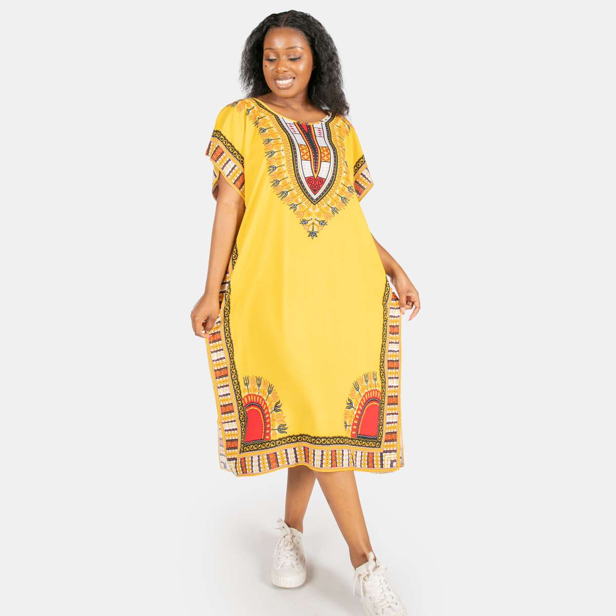Ladies' Slim fit Kaftan - Yellow