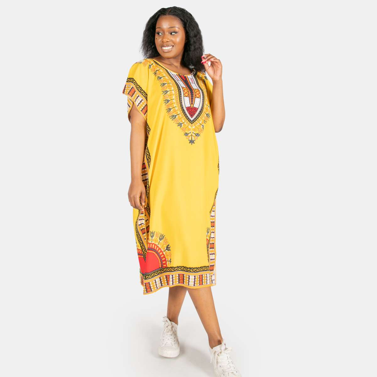 Ladies' Slim fit Kaftan - Yellow