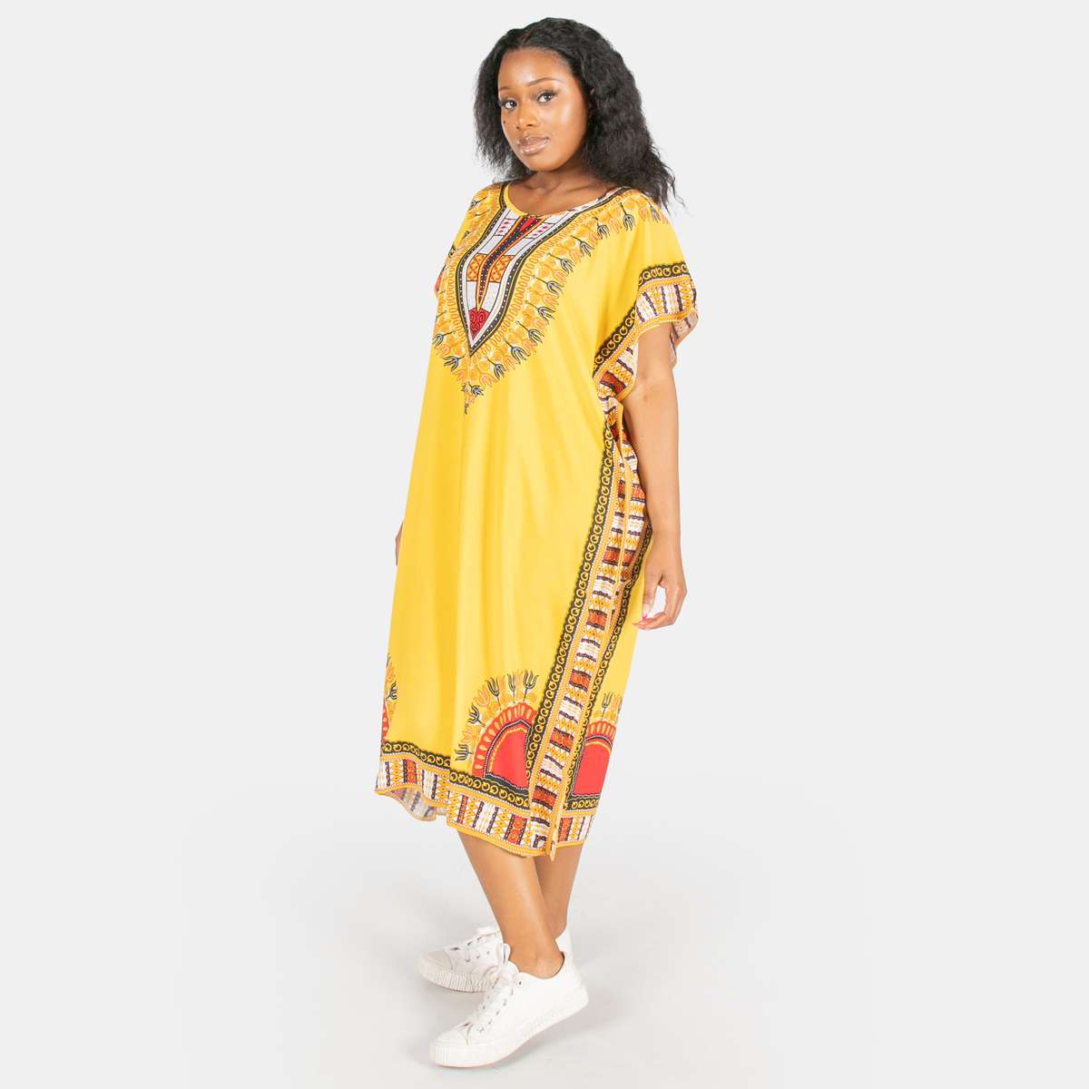 Ladies' Slim fit Kaftan - Yellow