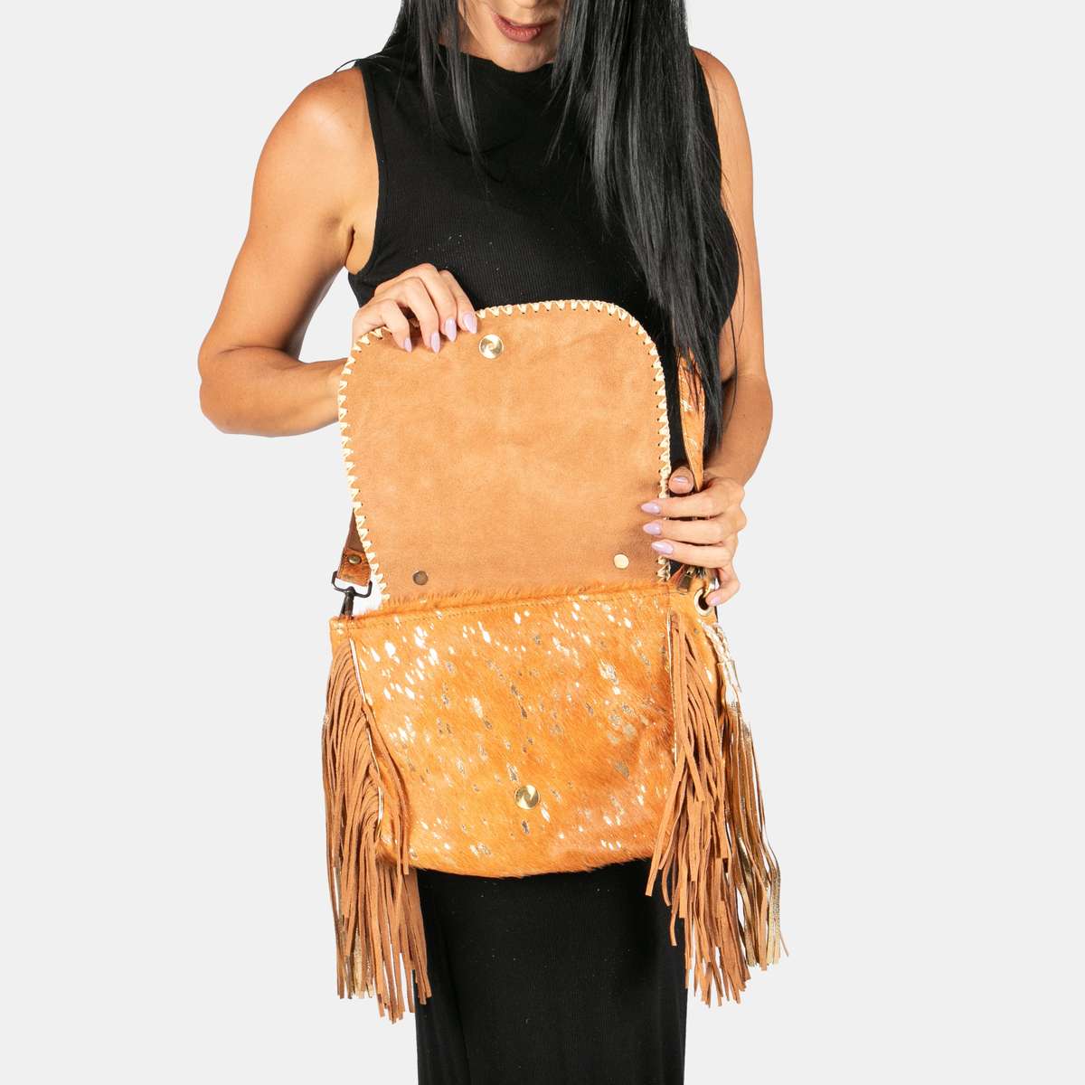 Ladies' Winged Heart Bag - Brown