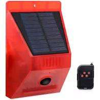 Solar alarm sensor with remote