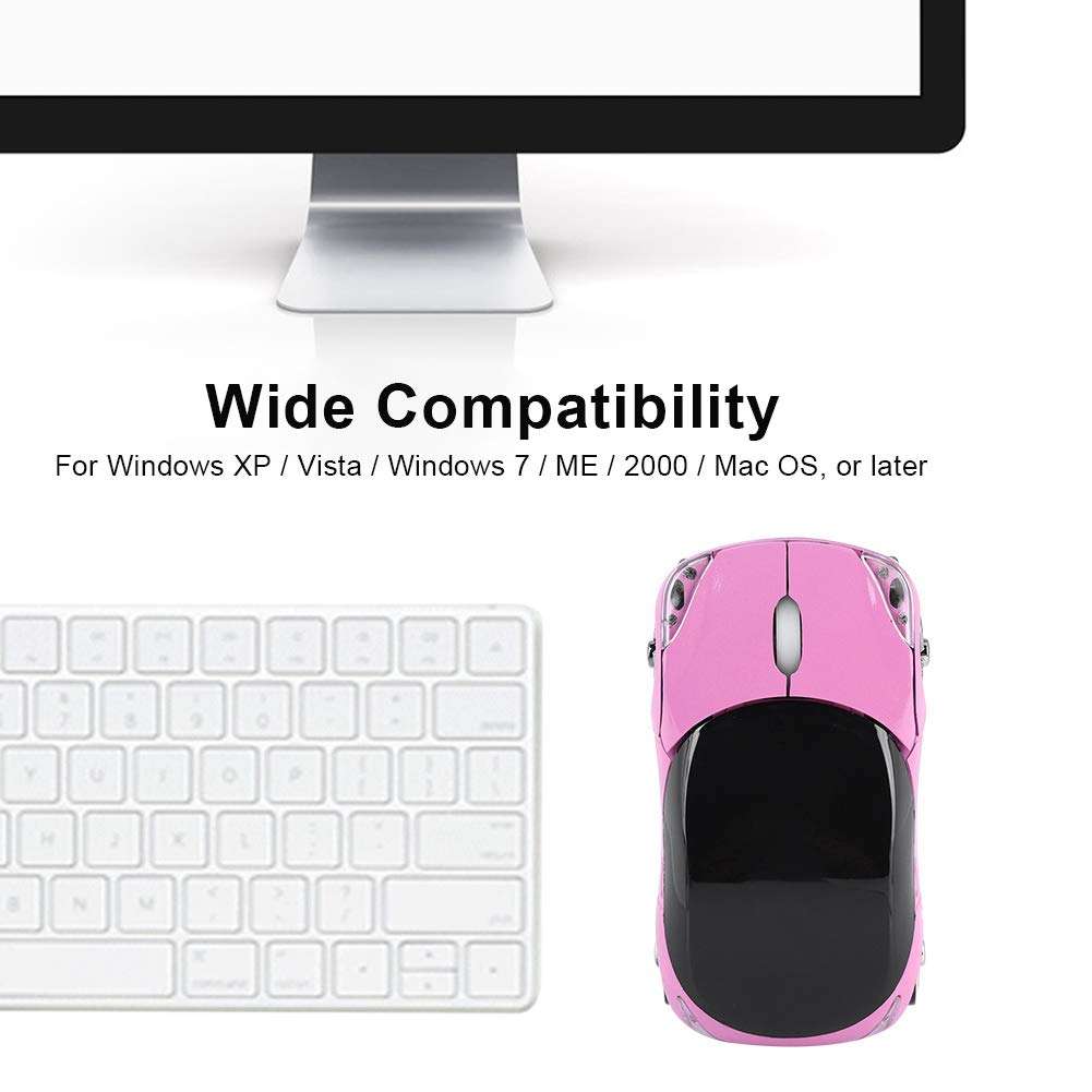 Bewinner Wireless Mouse for Kids, 2.4G Wireless Mouse with USB Receiver, Car Wireless Mouse Bluet...