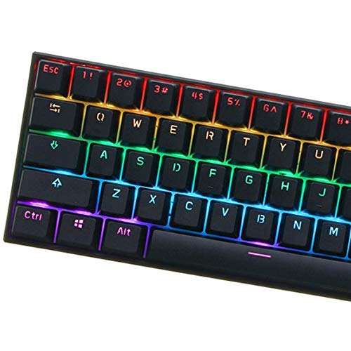 Anne Pro 2 Mechanical Gaming Keyboard 60% True RGB Backlit - Wired/Wireless Bluetooth 4.0 PBT Typ...