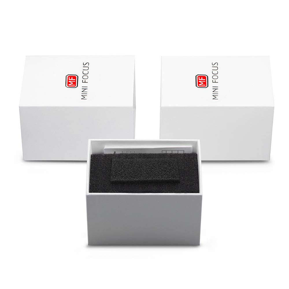 Men's Watches, MINI FOCUS Waterproof Sports Watches for Men, Casual Quartz Wrist Watch with Silic...