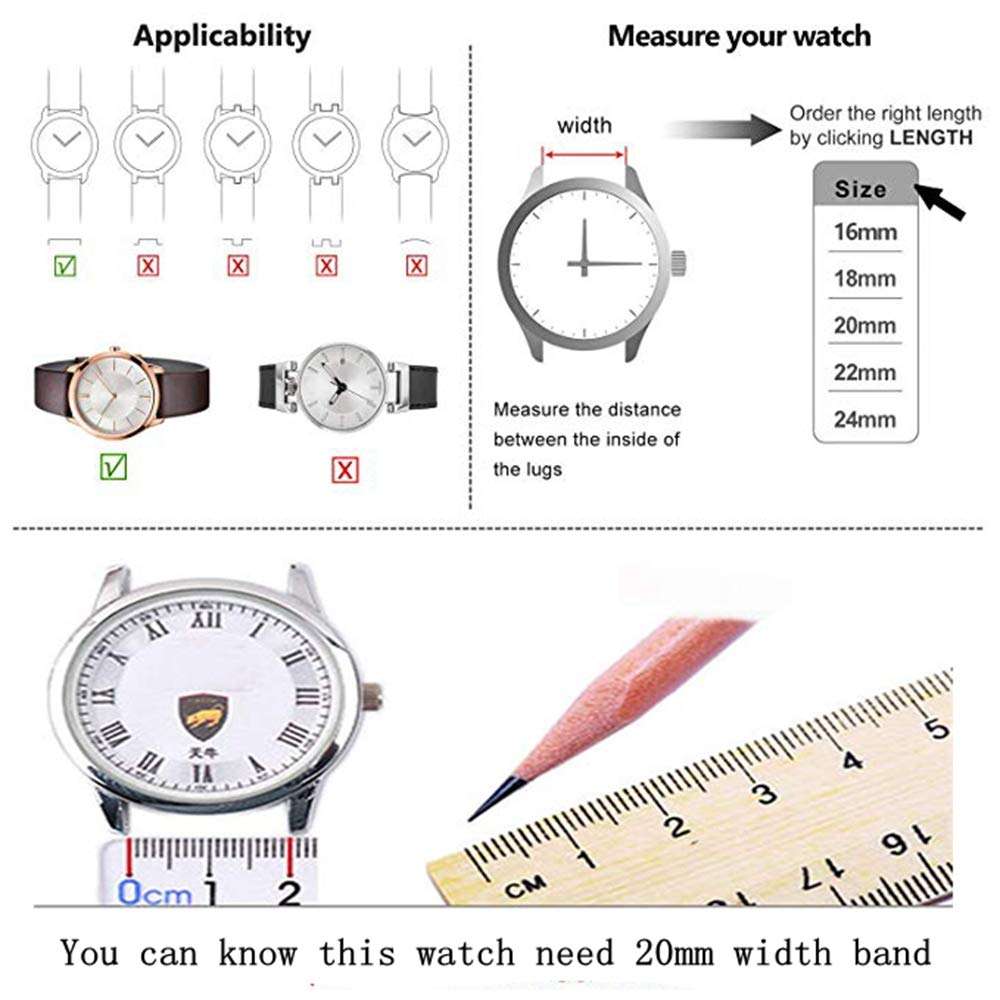 20mm 22mm 24mm Solid Stainless Steel Watch Band Silver 316L Push Button Hidden Bracelet Watch Str...