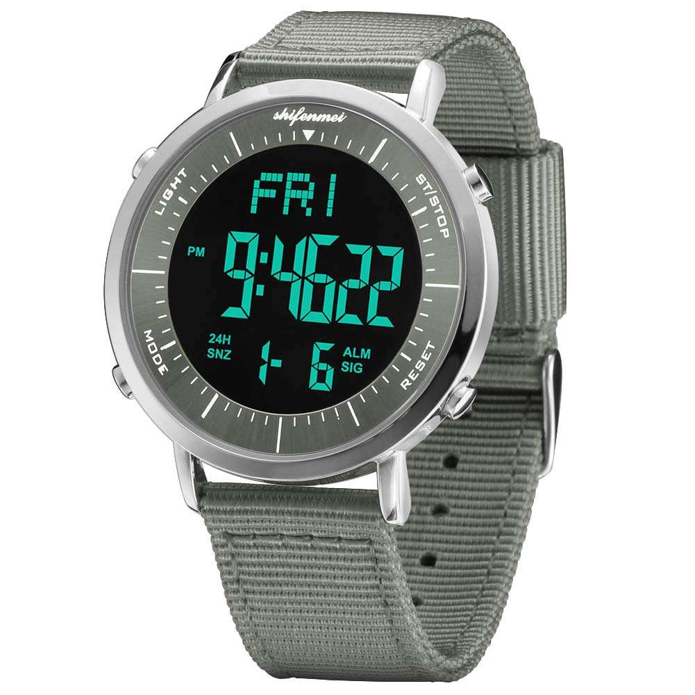 Digital Watches Unisex, shifenmei Multifunction Cool Chronograph Alarm Stopwatch Calendar Watches...