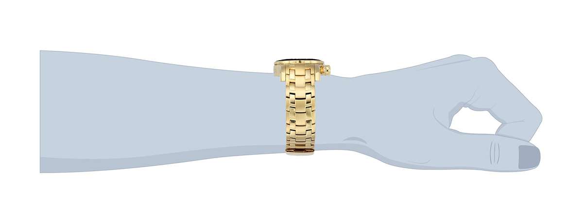 Invicta Men's 0072 Pro Diver Collection Chronograph 18k Gold-Plated Watch, Gold/Black