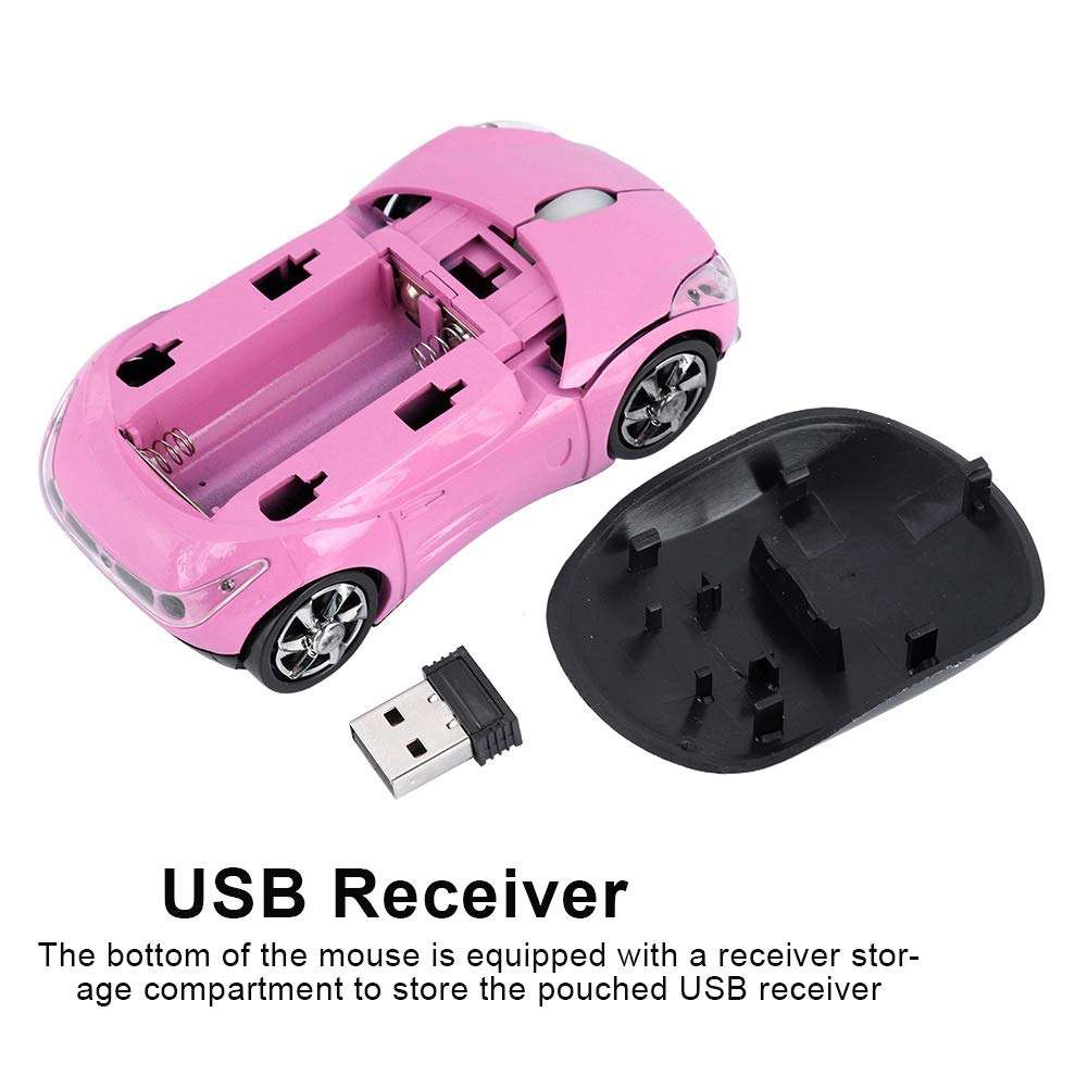 Bewinner Wireless Mouse for Kids, 2.4G Wireless Mouse with USB Receiver, Car Wireless Mouse Bluet...