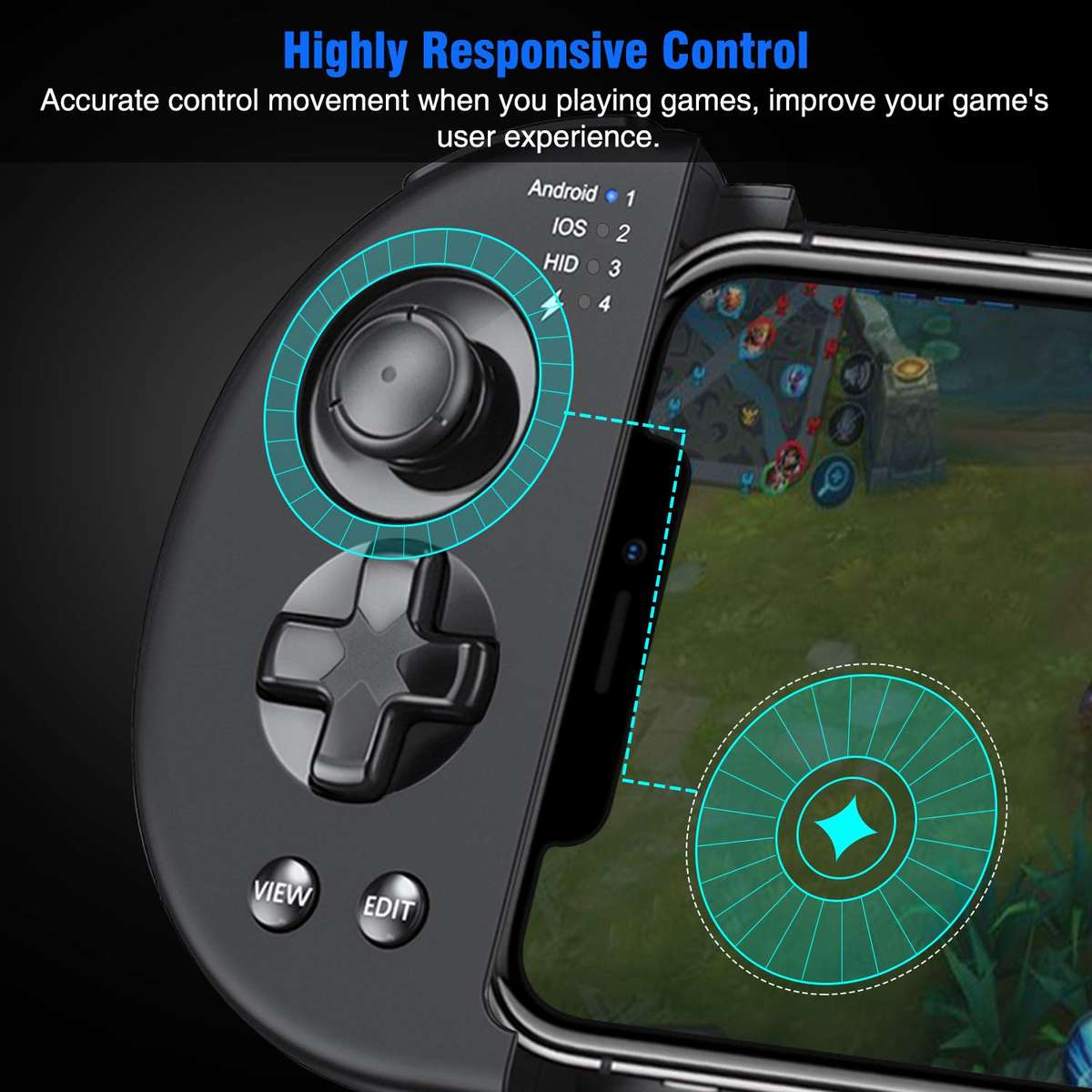 Mobile Game Controller, BEBONCOOL Android Controller for PUBG, Supports iPhone/iOS/Android, Wirel...