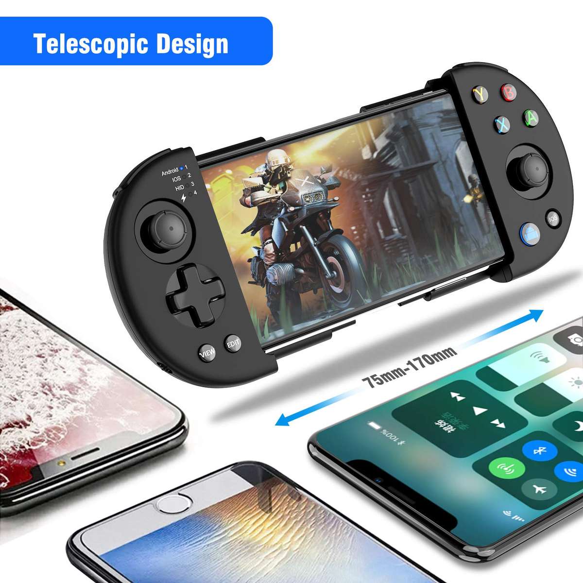 Mobile Game Controller, BEBONCOOL Android Controller for PUBG, Supports iPhone/iOS/Android, Wirel...