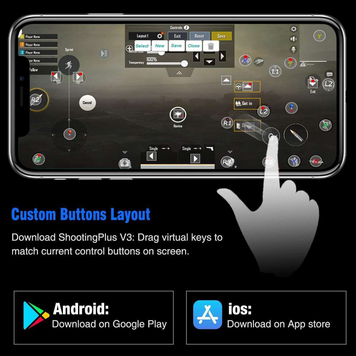 Mobile Game Controller, BEBONCOOL Android Controller for PUBG, Supports iPhone/iOS/Android, Wirel...