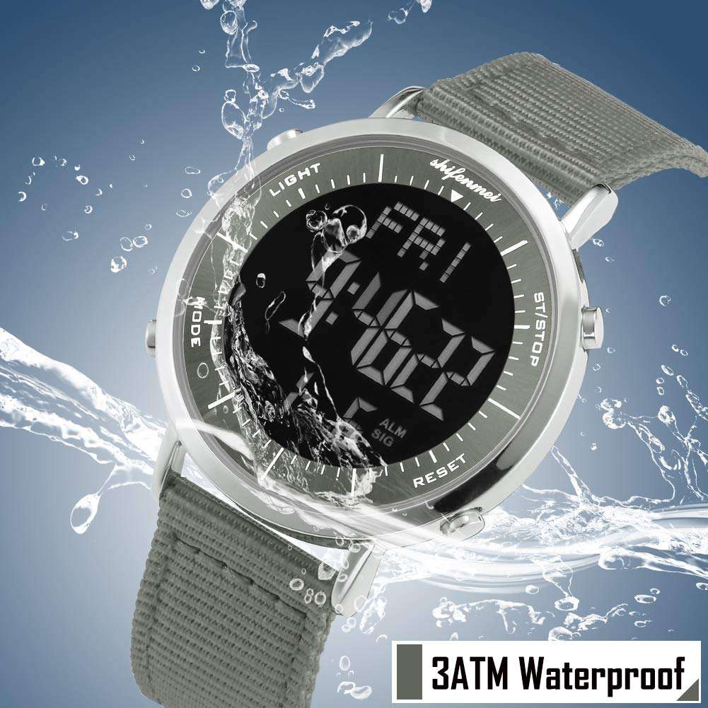 Digital Watches Unisex, shifenmei Multifunction Cool Chronograph Alarm Stopwatch Calendar Watches...