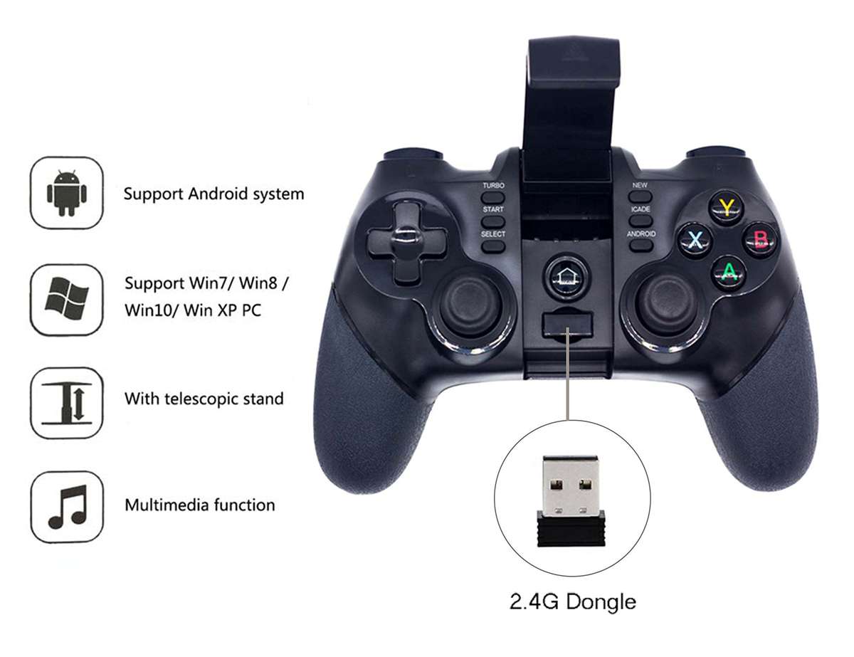 2.4G Wireless Bluetooth Android Game Controller?BRHE Mobile Gaming Controller Wired Gamepad for A...