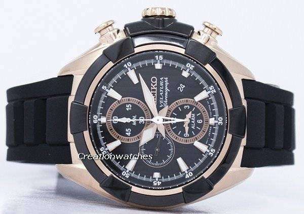 Seiko Velatura Chronograph Quartz Alarm SNAF60 SNAF60P1 SNAF60P Men's Watch