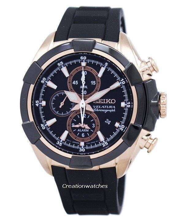 Seiko Velatura Chronograph Quartz Alarm SNAF60 SNAF60P1 SNAF60P Men's Watch