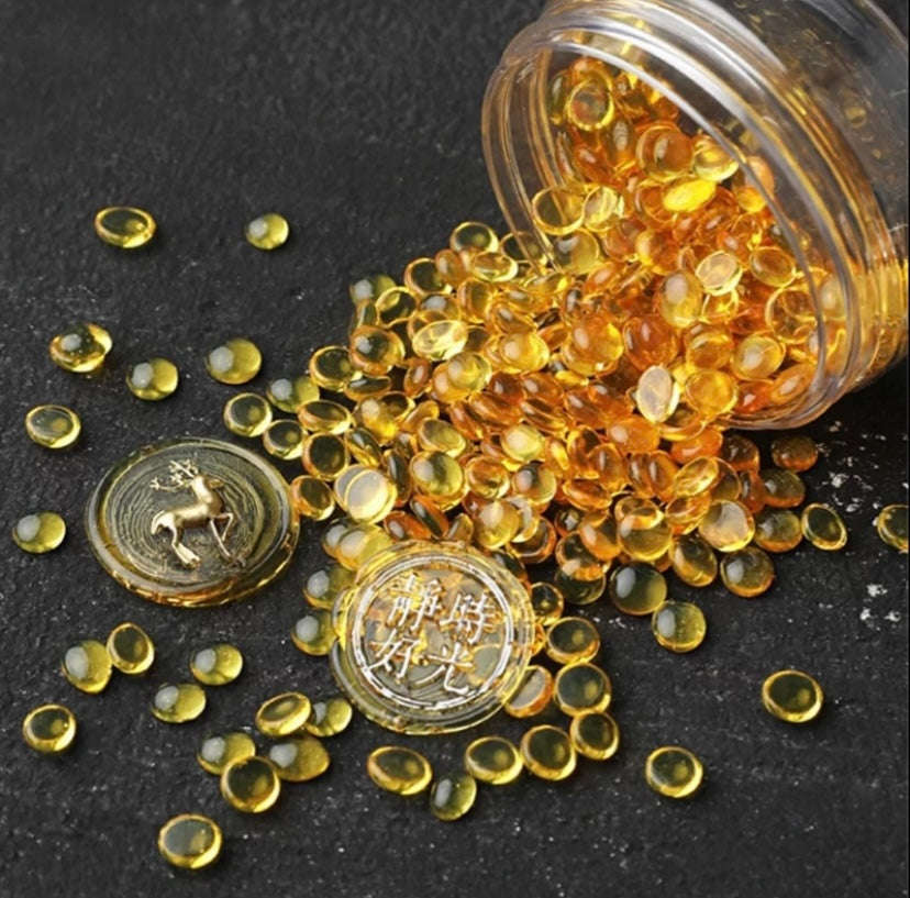 Transparent Mini Wax Beads - Gold
