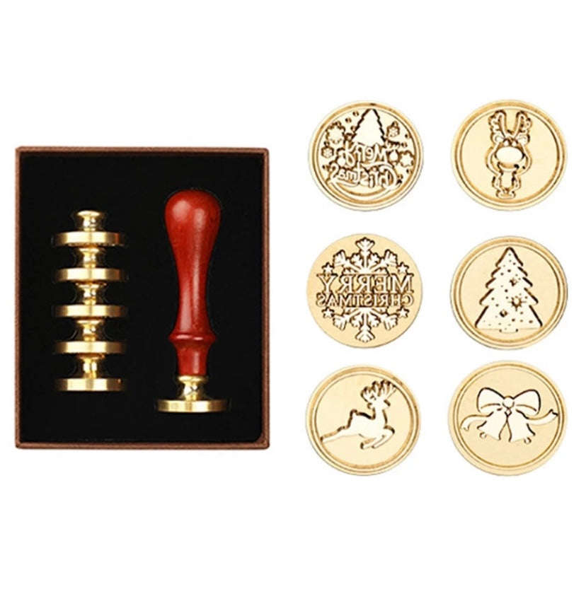 Set of 6 Christmas Edition Wax Seal Stamps
