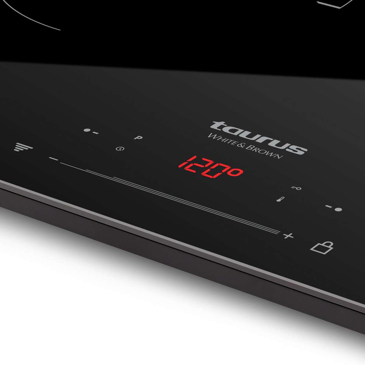 Taurus Induction Cooker Double LED Display Crystal Black Variable Heat Settings 3500W "Darkfire Doub