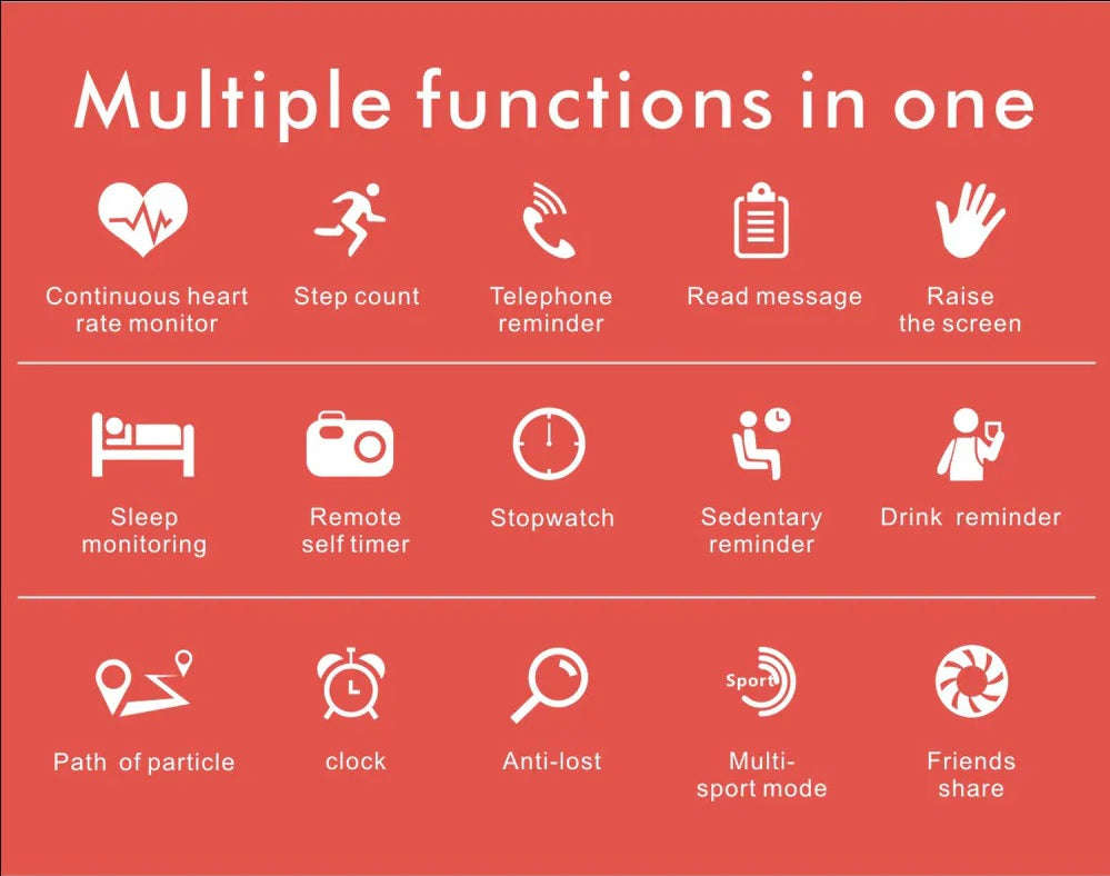 Q9 Bluetooth Smart Watch with Heartrate Monitor - Black