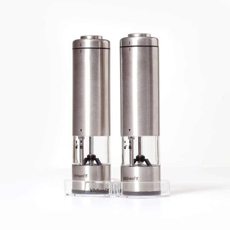 KitchenFx Salt and Pepper Electronic Grinder Set