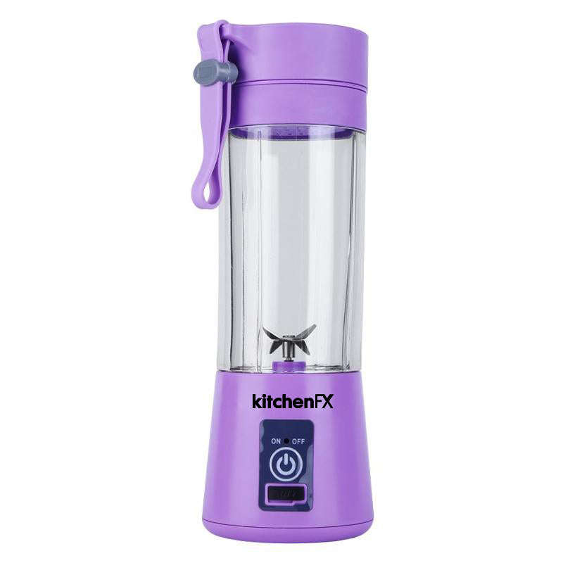 KitchenFX Portable And Rechargeable 175W USB Blender with Strainer - Purple