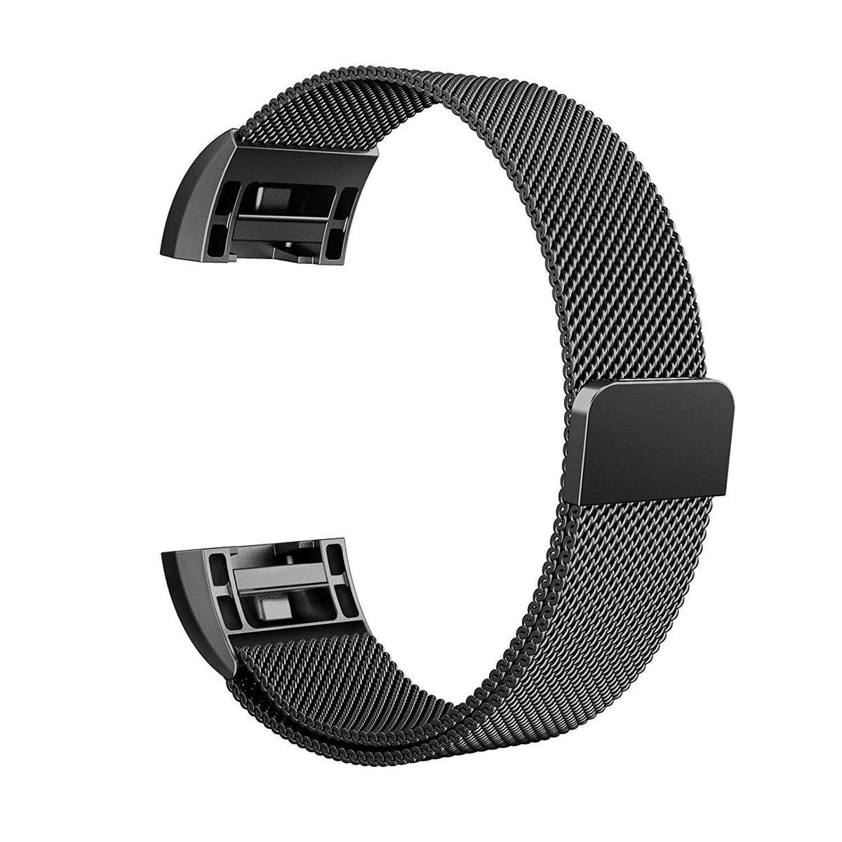Linxure Milanese Replacement  Strap for the Fitbit Charge 2 - Large - Black