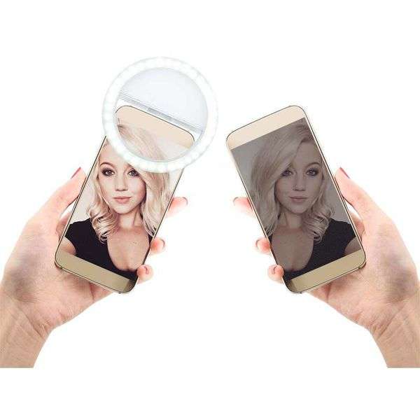 Rechargeable LED Selfie Ring Light - Blue