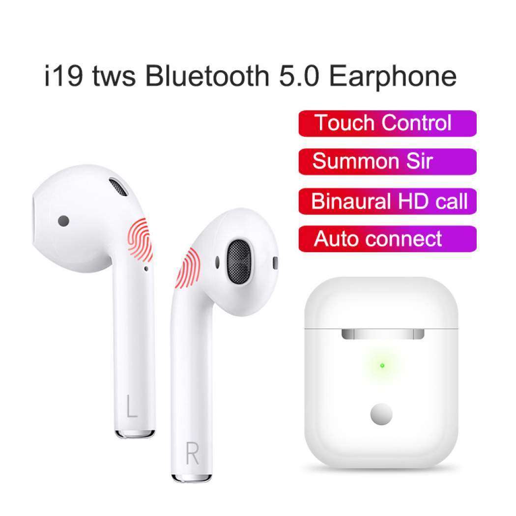 i19 TWS AirPods (Wireless Earphones) With Charging Case