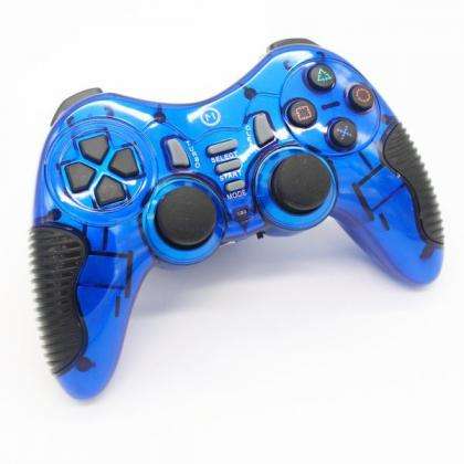 Trendtech 2.4Ghz Wireless 5in1 Double Shock Gaming Controller - Blue