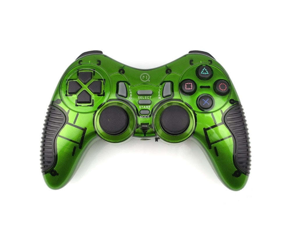 Trendtech 2.4Ghz Wireless 5in1 Double Shock Gaming Controller - Green