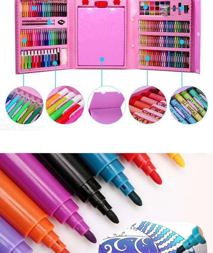 208 PCS Kid Art Set - Pink