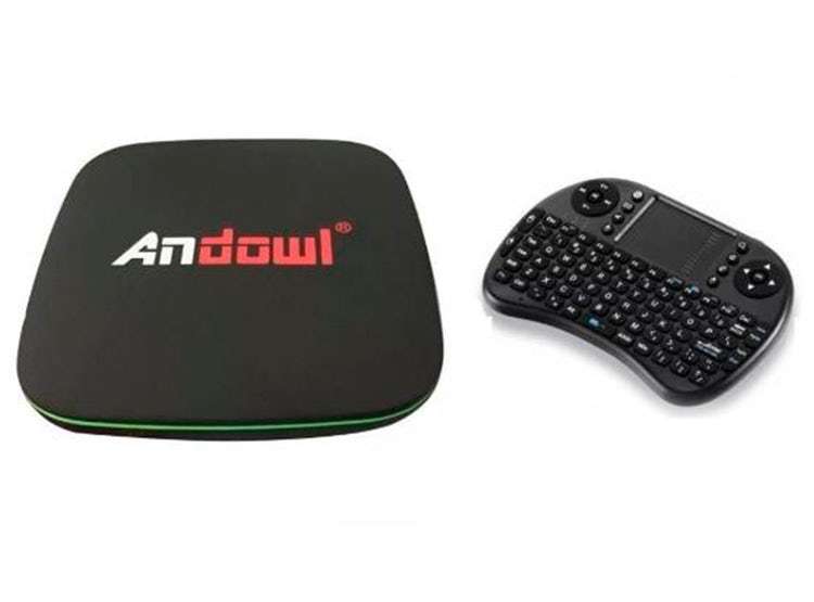 Andowl 4K Android TV Box Lite 4 GB Ram 64GB Rom With Free Wireless Keyboard- Q4Pro