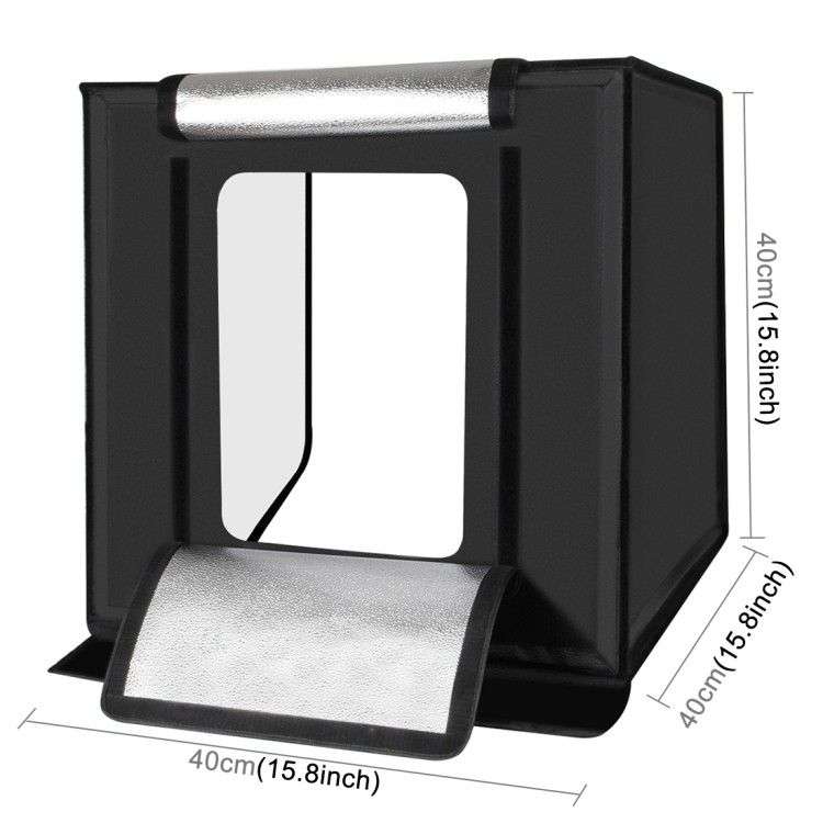 Dual LED Photo Softbox 40cm Studio Box Kit