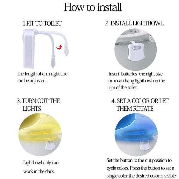 LED Toilet Night Light Motion Activated