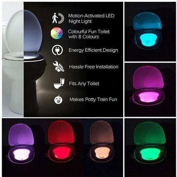 LED Toilet Night Light Motion Activated