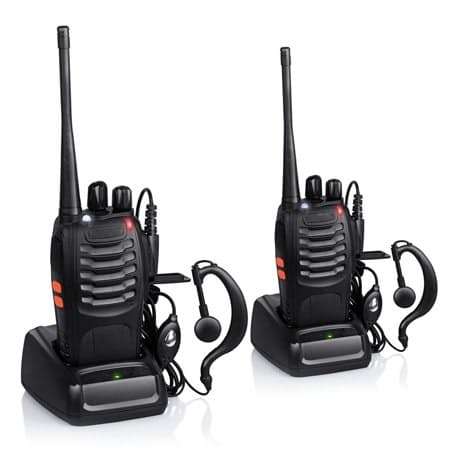 Baofeng Set of Two Professional Two Way Radio - With Earpiece