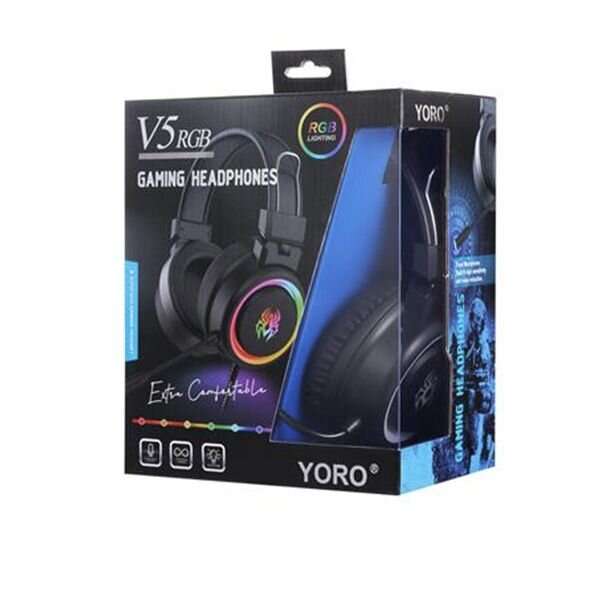 V5 RGB Game Headphones For Pc - Black