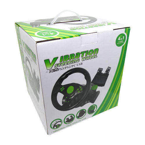 Steering Wheel 4 in 1 for PC, XBOX 360, PS3 and PS2