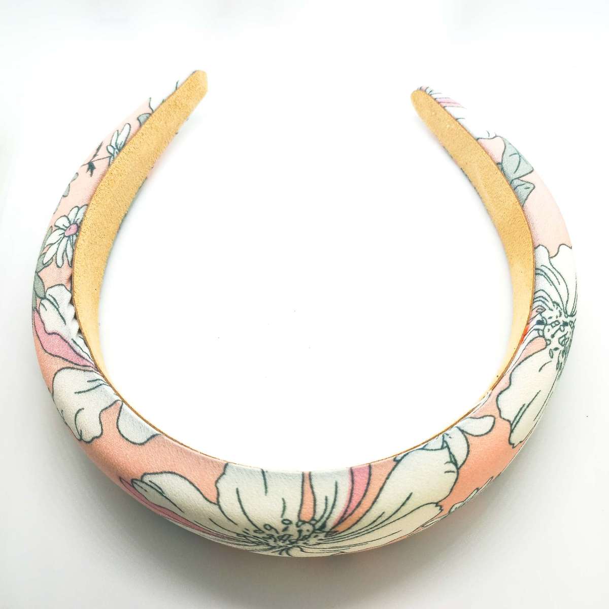 Peach & White Floral Alice Band