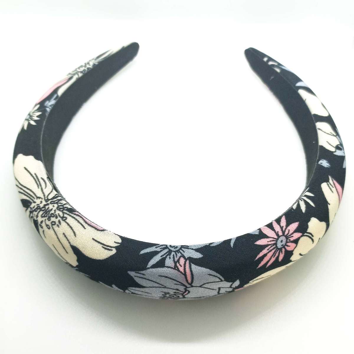 Black & White Floral Alice Band