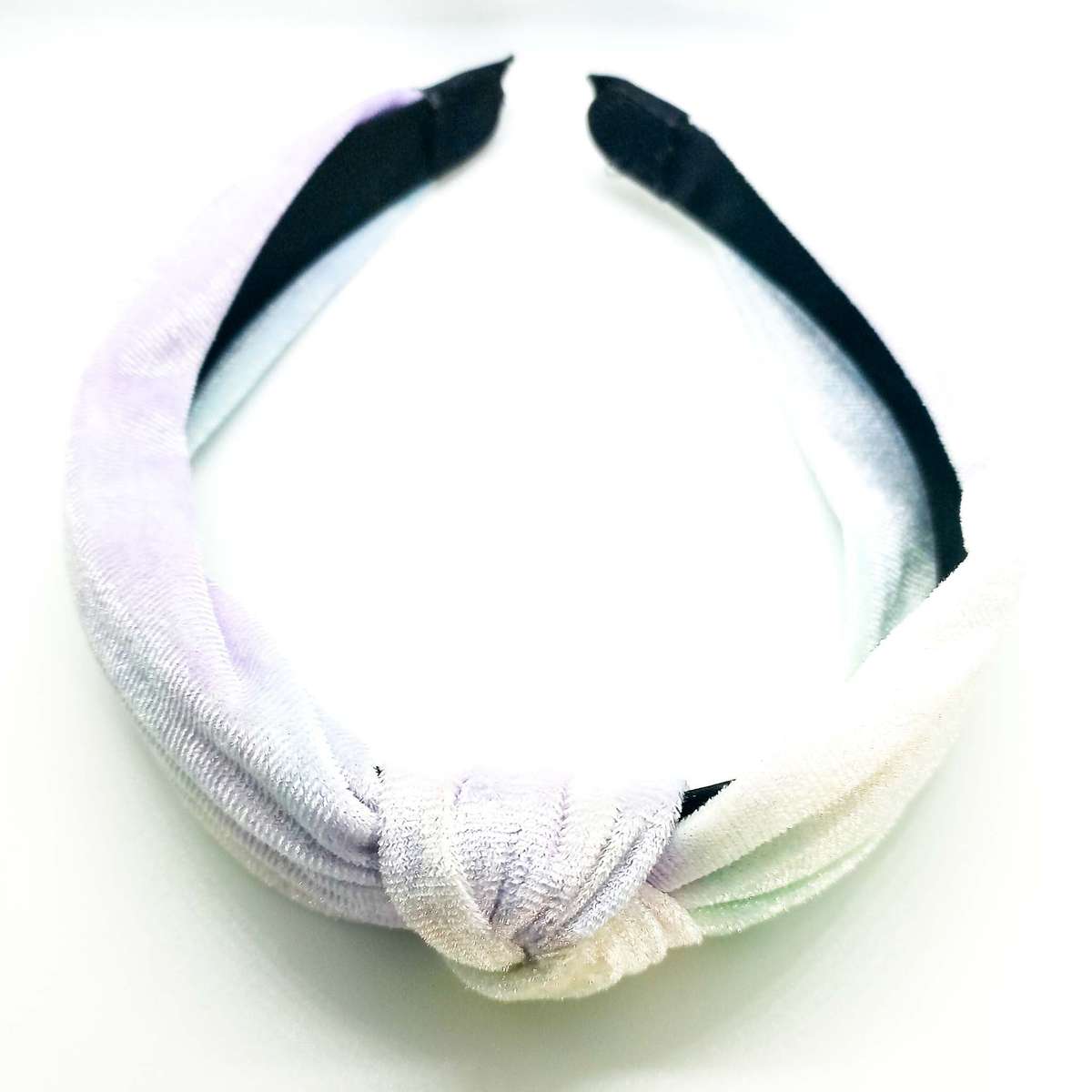 Velvet Turban Inspired Alice Band-Lilac Green