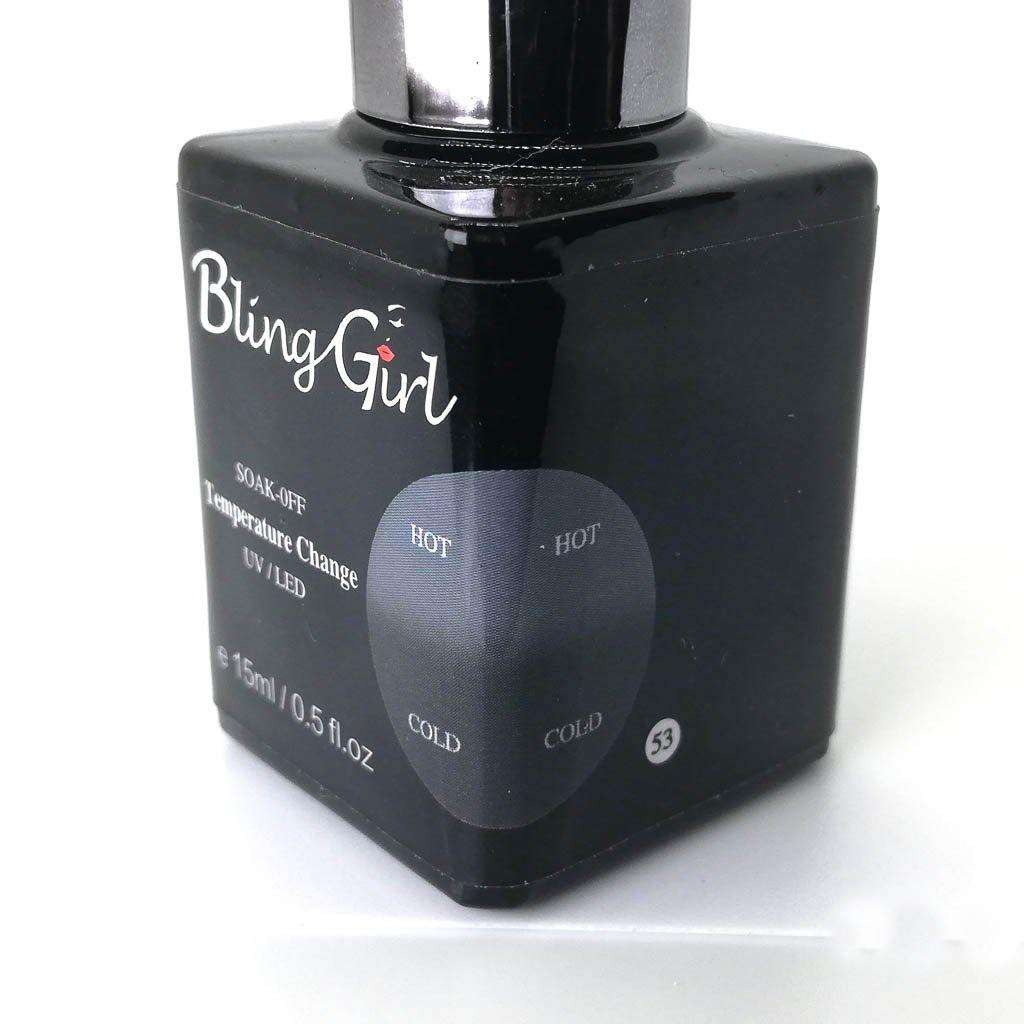 Bling Girl Temperature Change Nail Polish (Grey/Charcoal) 53