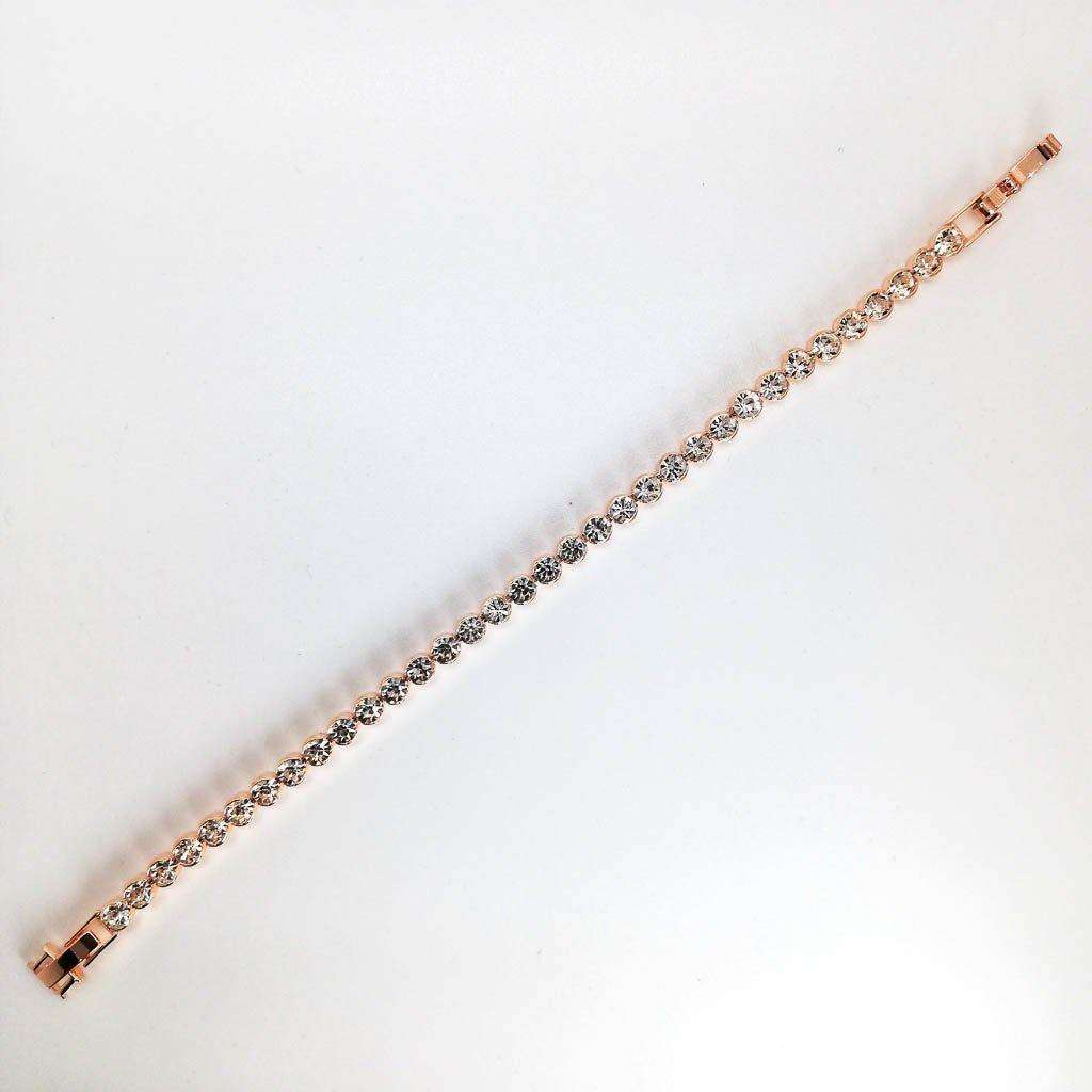 Rose Gold Diamante Tennis Bracelet