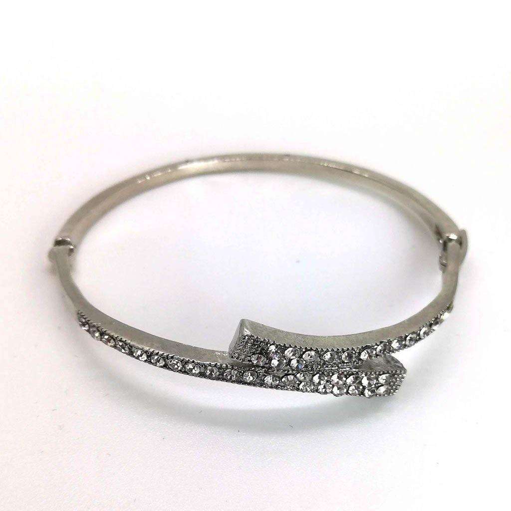 Silver Diamante Wrap Bracelet - Medium